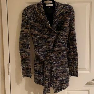 IRO Campiaspe belted tweed cardigan jacket size 2